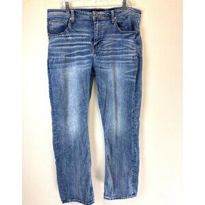 BKE Men's Tyler Relaxed Fit Jeans 36x30 Stretch Thick Stitch Whiskered